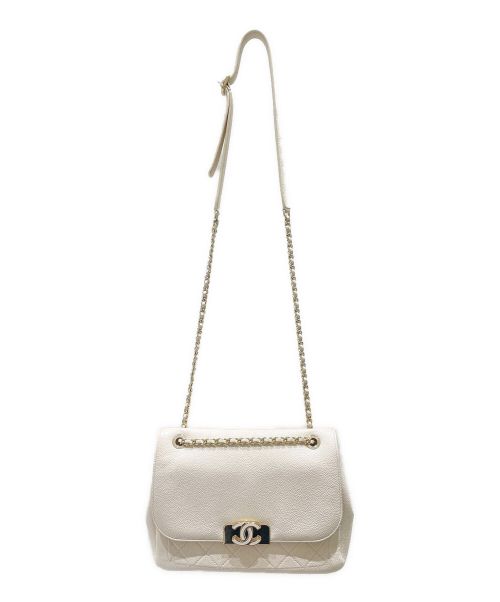CHANEL（シャネル）CHANEL (シャネル) マトラッセツーフェイスショルダーバッグ アイボリー サイズ:23.0の古着・服飾アイテム