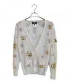 CHANELシャネル）の古着「スパンコールココマークニットカーディガン」｜アイボリー