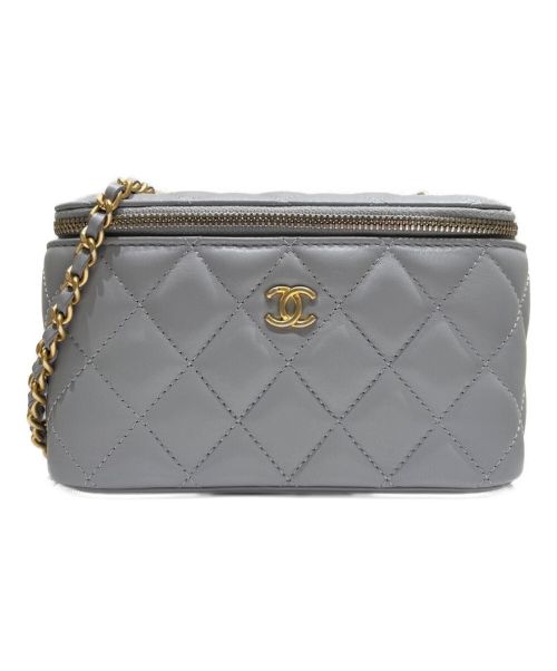 CHANEL（シャネル）CHANEL (シャネル) マトラッセバニティバッグ  ライトグレー サイズ:17の古着・服飾アイテム
