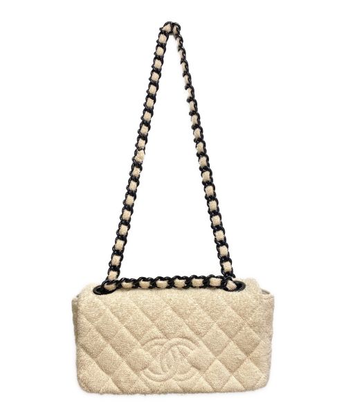 CHANEL（シャネル）CHANEL (シャネル) 2WAYパイル地ショルダーバッグ ベージュ サイズ:25の古着・服飾アイテム