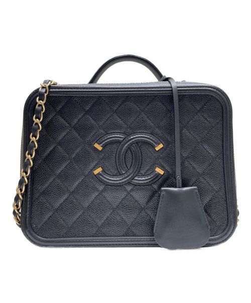 CHANEL（シャネル）CHANEL (シャネル) CCフィリグリー バニティバッグ ブラックの古着・服飾アイテム