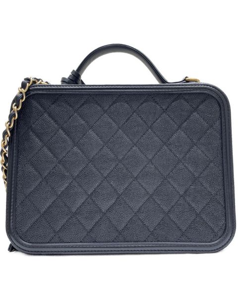 CHANEL（シャネル）CHANEL (シャネル) CCフィリグリー バニティバッグ ブラックの古着・服飾アイテム