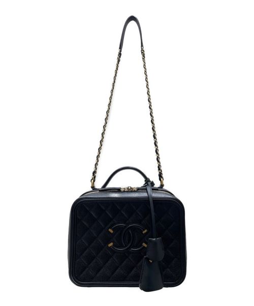 CHANEL（シャネル）CHANEL (シャネル) CCフィリグリー バニティバッグ ブラックの古着・服飾アイテム