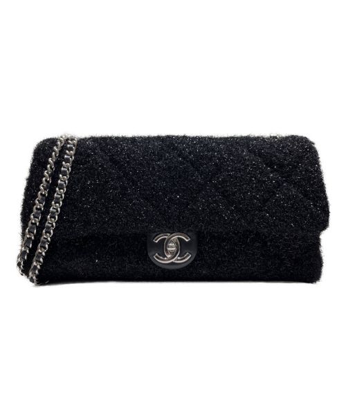 CHANEL（シャネル）CHANEL (シャネル) マトラッセ プールトゥ グリッター ブラック サイズ:33の古着・服飾アイテム
