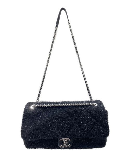CHANEL（シャネル）CHANEL (シャネル) マトラッセ プールトゥ グリッター ブラック サイズ:33の古着・服飾アイテム