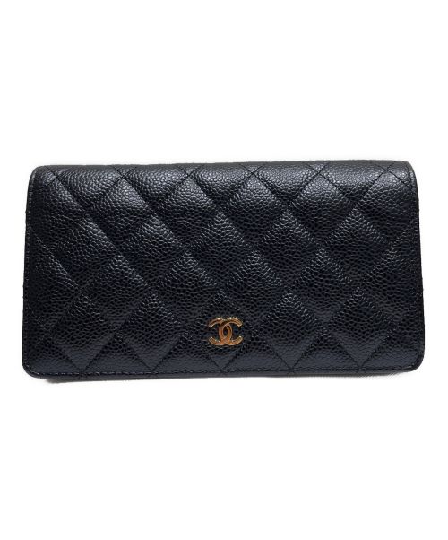CHANEL（シャネル）CHANEL (シャネル) マトラッセロングウォレット ブラック サイズ:-の古着・服飾アイテム