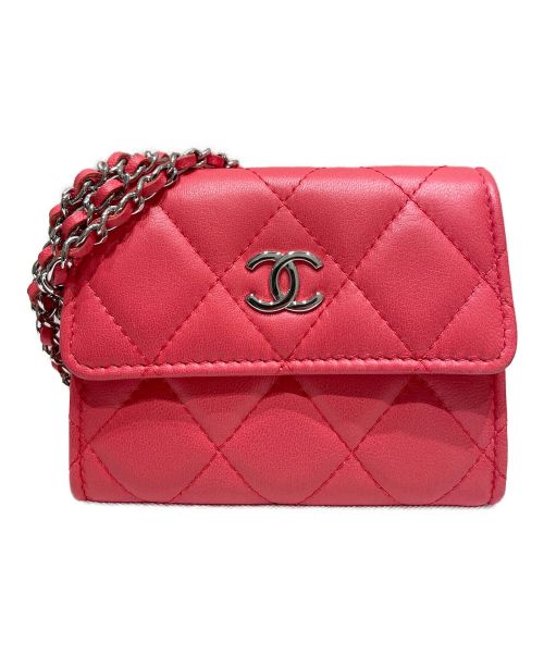 CHANEL（シャネル）CHANEL (シャネル) マトラッセチェーンショルダーコインケース サーモンピンク サイズ:-の古着・服飾アイテム