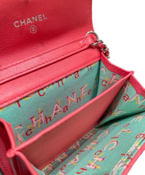 CHANEL（シャネル）CHANEL (シャネル) マトラッセチェーンショルダーコインケース サーモンピンク サイズ:-の古着・服飾アイテム