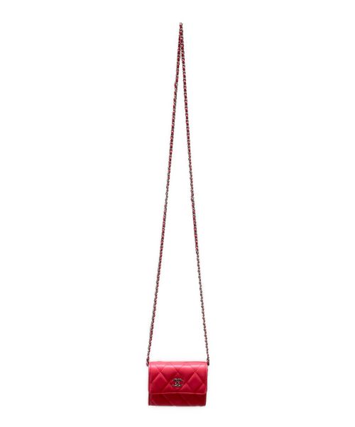 CHANEL（シャネル）CHANEL (シャネル) マトラッセチェーンショルダーコインケース サーモンピンク サイズ:-の古着・服飾アイテム