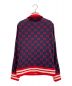 GUCCI (グッチ) GGジャガードトラックジャケット ネイビー×レッド サイズ:S：99800円