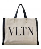 VALENTINOヴァレンティノ）の古着「VLTN ロゴキャンバススモールトート」｜アイボリー