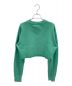 CELINE (セリーヌ) クロップド スウェットシャツ コットンフリース グリーン サイズ:XS：44800円
