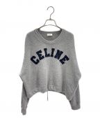 CELINEセリーヌ）の古着「アスレチックセーター」｜ライトグレー