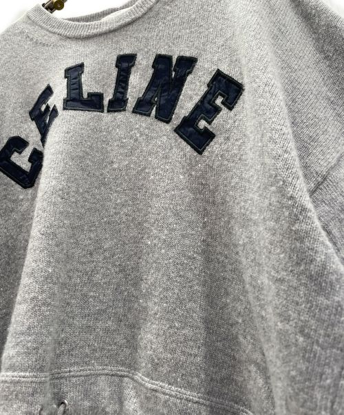 CELINE（セリーヌ）CELINE (セリーヌ) アスレチックセーター ライトグレー サイズ:Sの古着・服飾アイテム