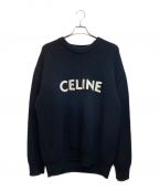CELINEセリーヌ）の古着「エンブロイダリーオーバーサイズニット」｜ブラック