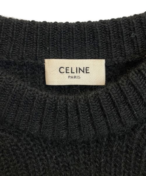 CELINE（セリーヌ）CELINE (セリーヌ) エンブロイダリーオーバーサイズニット ブラック サイズ:XSの古着・服飾アイテム