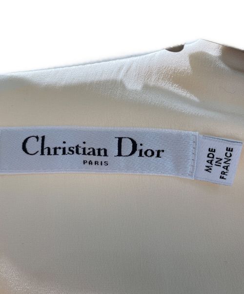 Christian Dior（クリスチャン ディオール）Christian Dior (クリスチャン ディオール) カシュクールドレスワンピース アイボリー サイズ:34の古着・服飾アイテム