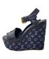 LOUIS VUITTON (ルイ ヴィトン) モノグラム総柄サンダル インディゴ サイズ:36 1/2：34800円
