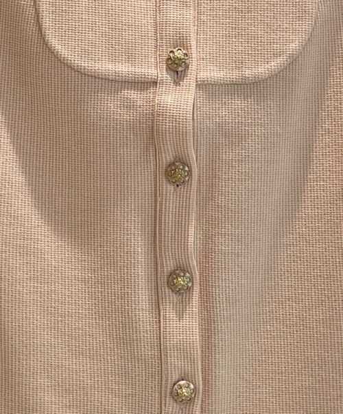 CHANEL（シャネル）CHANEL (シャネル) ショートスリーブニットシャツ ピンク サイズ:36の古着・服飾アイテム