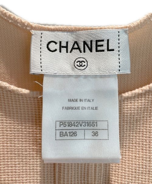 CHANEL（シャネル）CHANEL (シャネル) ショートスリーブニットシャツ ピンク サイズ:36の古着・服飾アイテム
