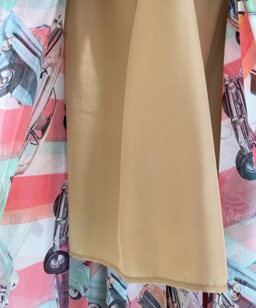 CHANEL（シャネル）CHANEL (シャネル) 総柄シルクガーゼスカート レッド サイズ:36の古着・服飾アイテム
