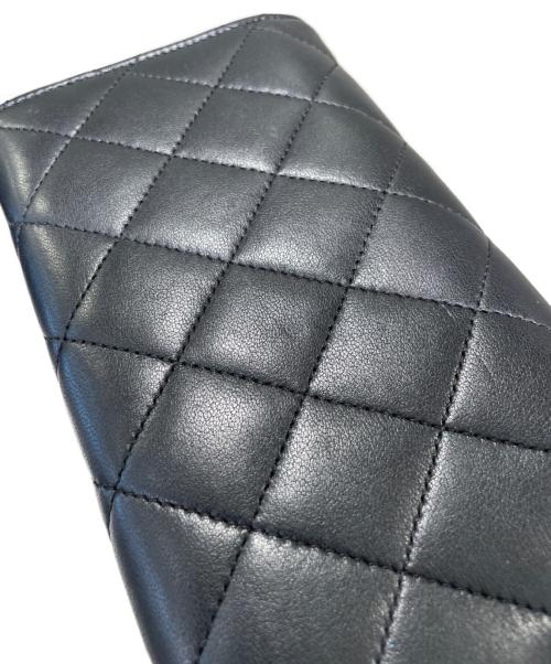 CHANEL（シャネル）CHANEL (シャネル) マトラッセロングウォレット ブラックの古着・服飾アイテム