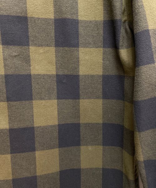 BOTTEGA VENETA（ボッテガベネタ）BOTTEGA VENETA (ボッテガベネタ) ブロックチェックカバーオールシャツ カーキ サイズ:50の古着・服飾アイテム