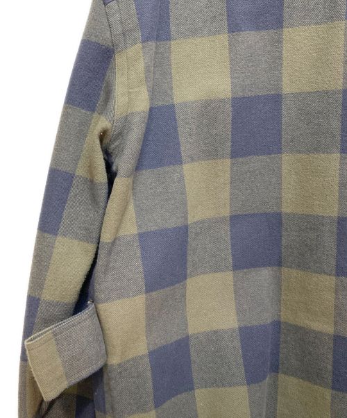 BOTTEGA VENETA（ボッテガベネタ）BOTTEGA VENETA (ボッテガベネタ) ブロックチェックカバーオールシャツ カーキ サイズ:50の古着・服飾アイテム