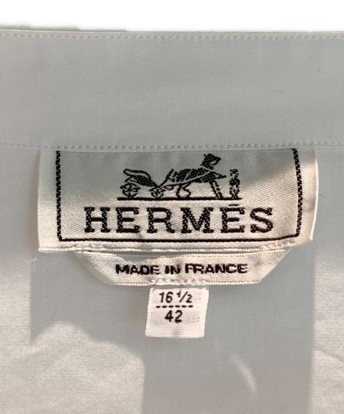 HERMES（エルメス）HERMES (エルメス) コットンプルオーバーシャツ ホワイト サイズ:42の古着・服飾アイテム