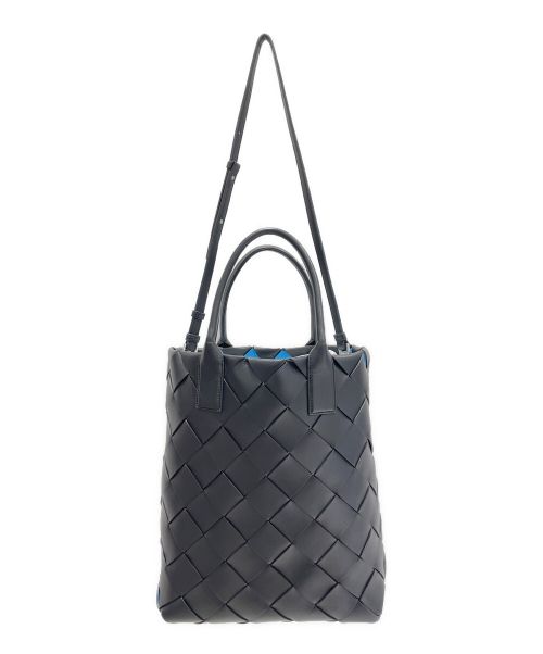 BOTTEGA VENETA（ボッテガベネタ）BOTTEGA VENETA (ボッテガベネタ) マキシイントレチャートトートバッグ ブラックの古着・服飾アイテム
