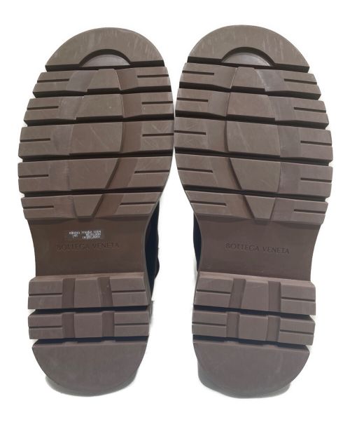 BOTTEGA VENETA（ボッテガベネタ）BOTTEGA VENETA (ボッテガベネタ) タイヤアンクルチェルシーブーツ ブラック×ブラウン サイズ:43の古着・服飾アイテム