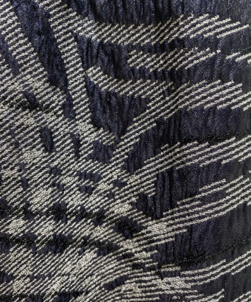 EMPORIO ARMANI（エンポリオアルマーニ）EMPORIO ARMANI (エンポリオアルマーニ) ジャガード総柄ジャケット グレー×ネイビー サイズ:50の古着・服飾アイテム