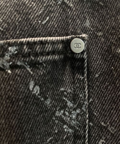 CHANEL（シャネル）CHANEL (シャネル) マトラッセデニムパンツ ブラック サイズ:36の古着・服飾アイテム