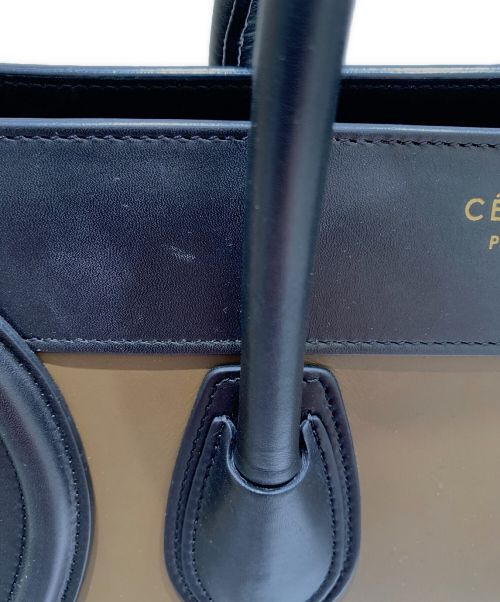 CELINE（セリーヌ）CELINE (セリーヌ) ラゲージマイクロ ブラック×カーキ サイズ:マイクロの古着・服飾アイテム