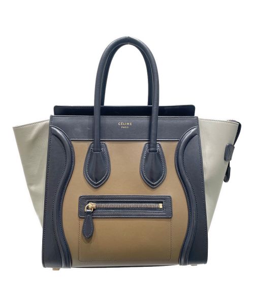 CELINE（セリーヌ）CELINE (セリーヌ) ラゲージマイクロ ブラック×カーキ サイズ:マイクロの古着・服飾アイテム