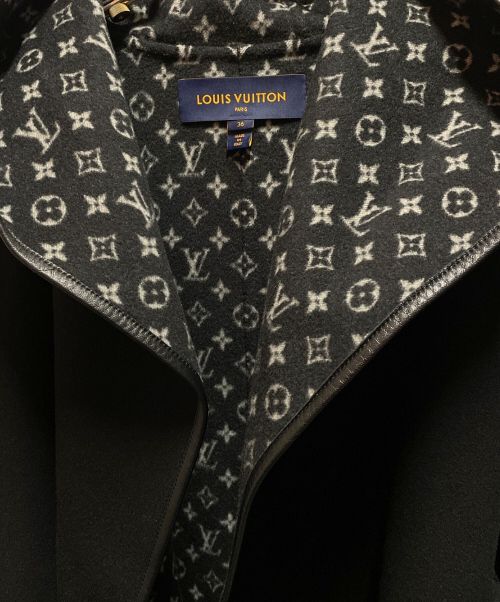 LOUIS VUITTON（ルイ ヴィトン）LOUIS VUITTON (ルイ ヴィトン) フーデッドラップコート ブラック サイズ:36の古着・服飾アイテム