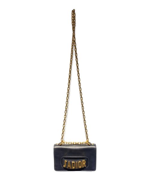 Christian Dior（クリスチャン ディオール）Christian Dior (クリスチャン ディオール) ジャディオール ショルダーバッグ ブラック×ゴールドの古着・服飾アイテム