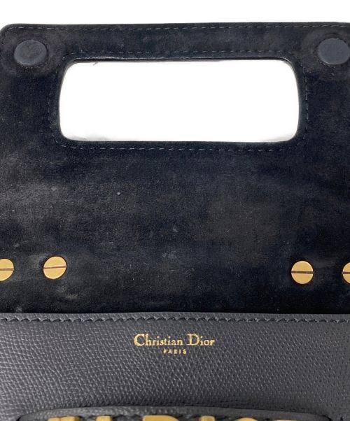 Christian Dior（クリスチャン ディオール）Christian Dior (クリスチャン ディオール) ジャディオール ショルダーバッグ ブラック×ゴールドの古着・服飾アイテム