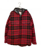 MONCLERモンクレール）の古着「FLOBERT/チェック柄ダウンジャケット」｜レッド