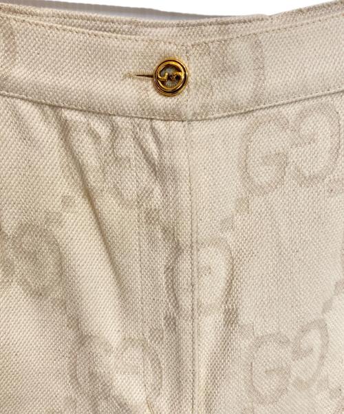 GUCCI（グッチ）GUCCI (グッチ) マキシGG コットン ショートパンツ アイボリー サイズ:42の古着・服飾アイテム