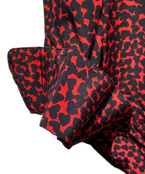 Saint Laurent Paris（サンローランパリ）Saint Laurent Paris (サンローランパリ) 15SS エディ期 ハート総柄シャツ/Archive レッド サイズ:42の古着・服飾アイテム