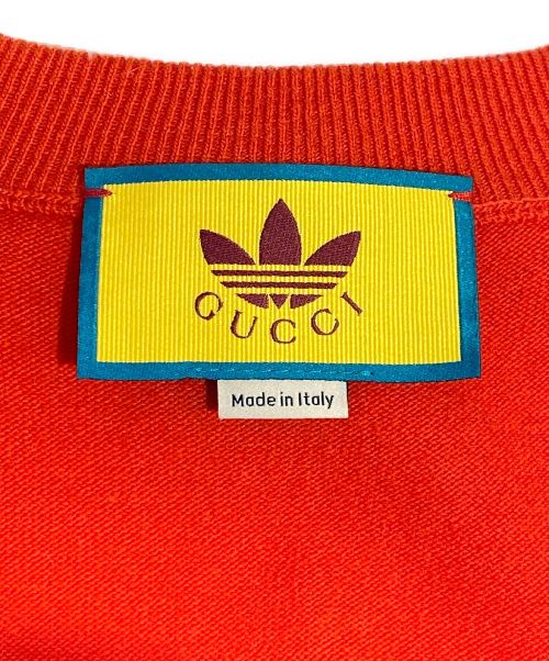 GUCCI（グッチ）GUCCI (グッチ) adidas (アディダス) GGソフトウールカーディガン レッド サイズ:XXSの古着・服飾アイテム