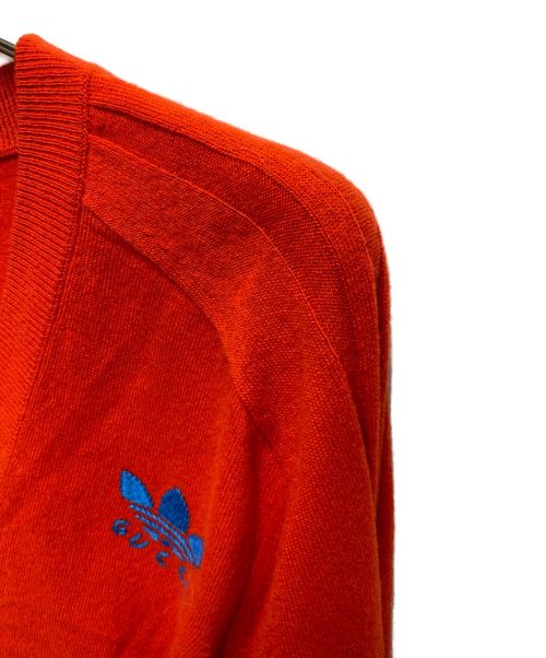 GUCCI（グッチ）GUCCI (グッチ) adidas (アディダス) GGソフトウールカーディガン レッド サイズ:XXSの古着・服飾アイテム