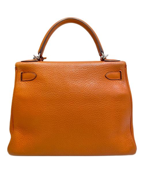 HERMES（エルメス）HERMES (エルメス) ケリー28 内縫い ▢H刻印 シルバー金具 オレンジ サイズ:28の古着・服飾アイテム
