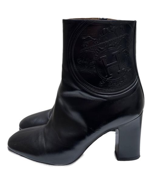 HERMES（エルメス）HERMES (エルメス) エクスリブリス ショートブーツ ブラック サイズ:36の古着・服飾アイテム