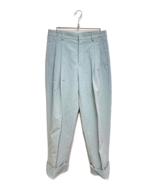 HERMES（エルメス）HERMES (エルメス) ツータックワイドテーパードスラックス スカイブルー サイズ:38の古着・服飾アイテム