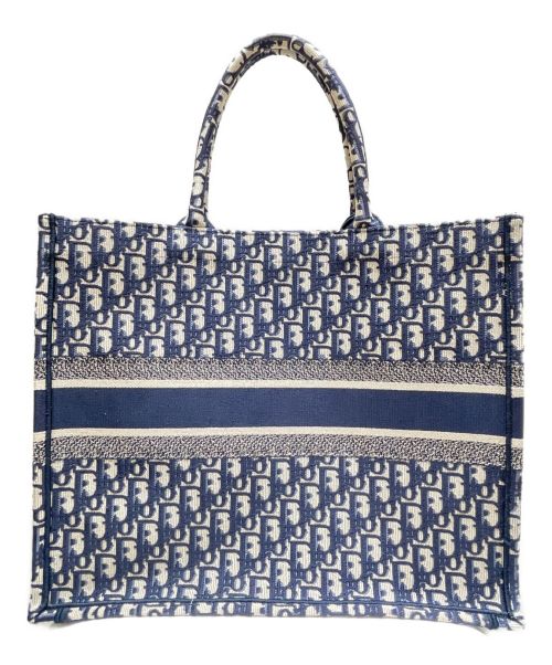 Christian Dior（クリスチャン ディオール）Christian Dior (クリスチャン ディオール) ブックトート ネイビー サイズ:ラージの古着・服飾アイテム