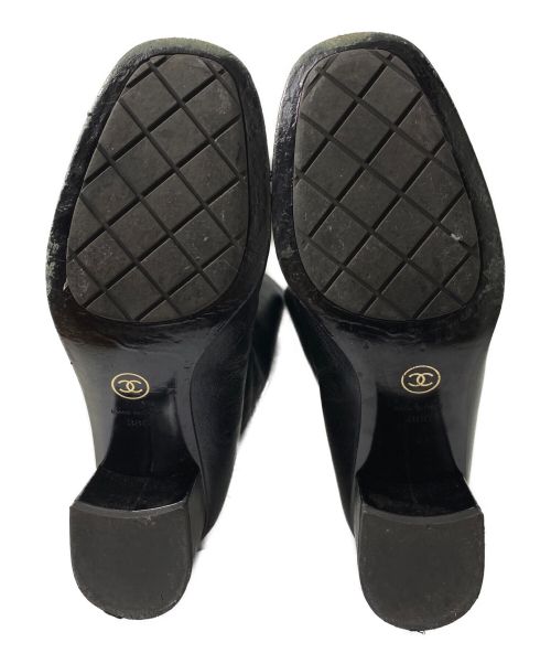 CHANEL（シャネル）CHANEL (シャネル) ココマーク ロング ブーツ ブラック サイズ:38Ｃの古着・服飾アイテム
