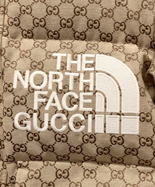 GUCCI（グッチ）GUCCI (グッチ) THENORTHFACE (ザ ノース フェイス) GG Canvas Bomber Jacket ベージュ サイズ:S 未使用品の古着・服飾アイテム