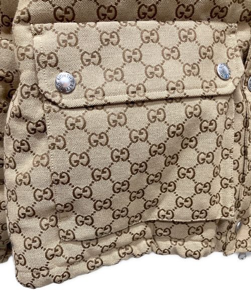 GUCCI（グッチ）GUCCI (グッチ) THENORTHFACE (ザ ノース フェイス) GG Canvas Bomber Jacket ベージュ サイズ:S 未使用品の古着・服飾アイテム